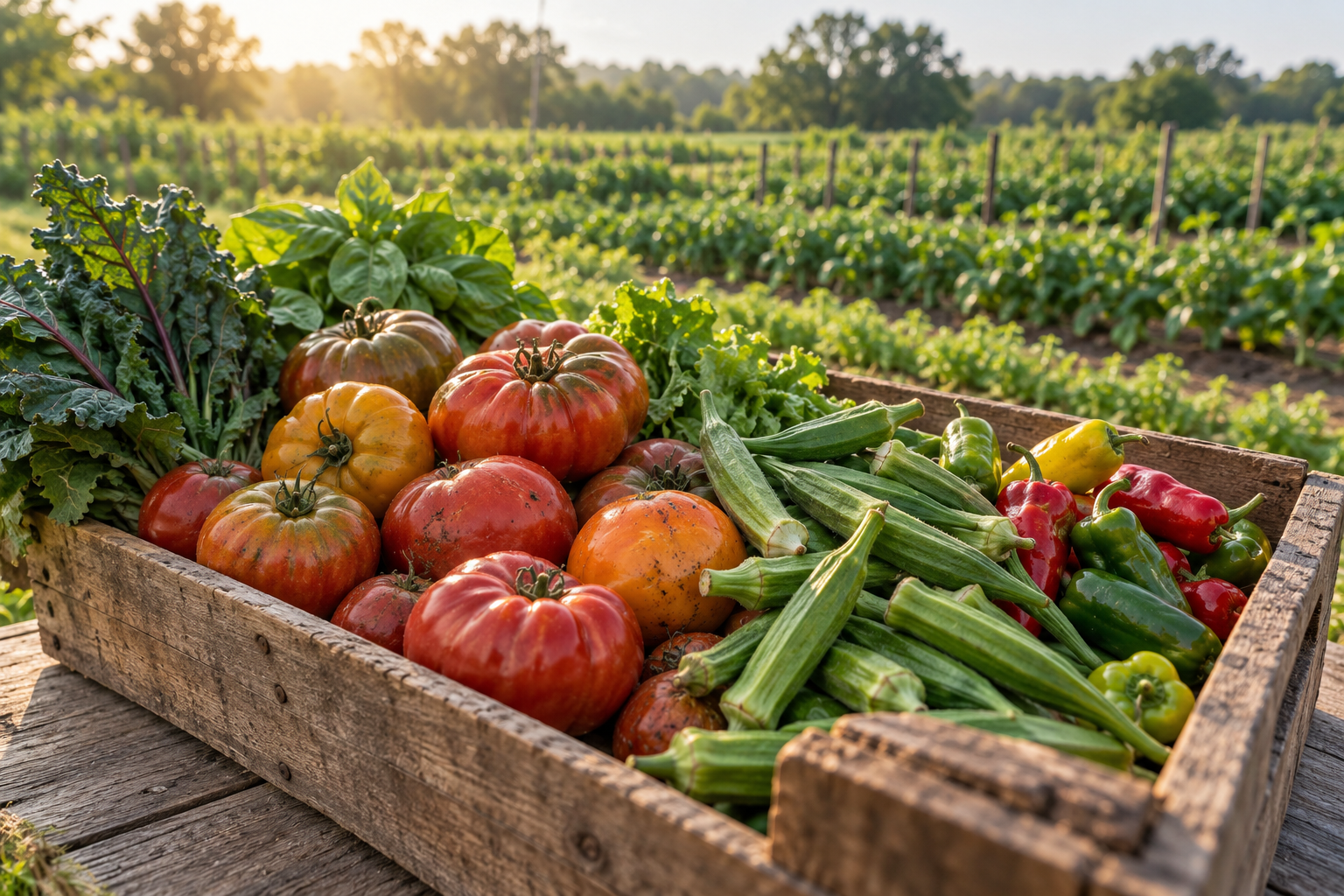 Illustrative seasonal vegetables and specialty crops